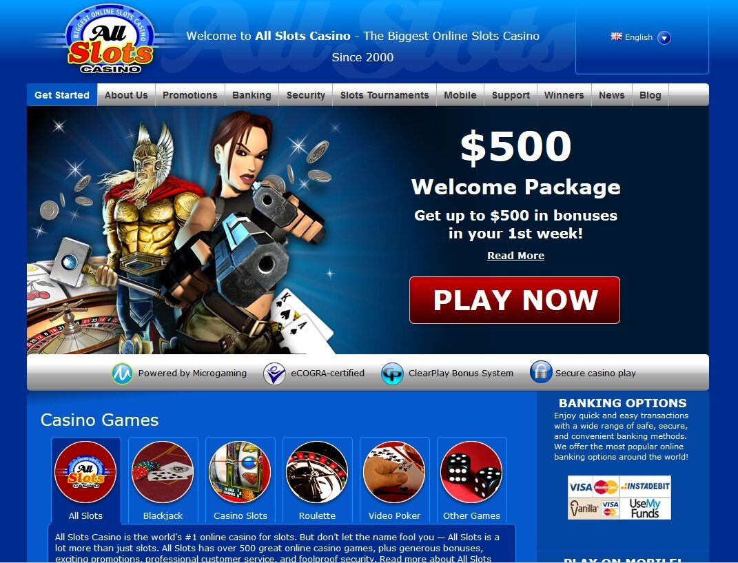 All slots casino homepage